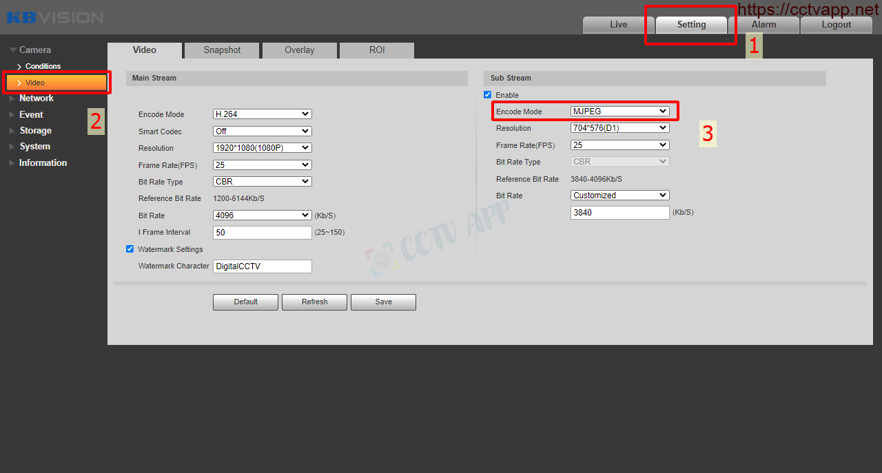 MJPEG Stream URL - Application System