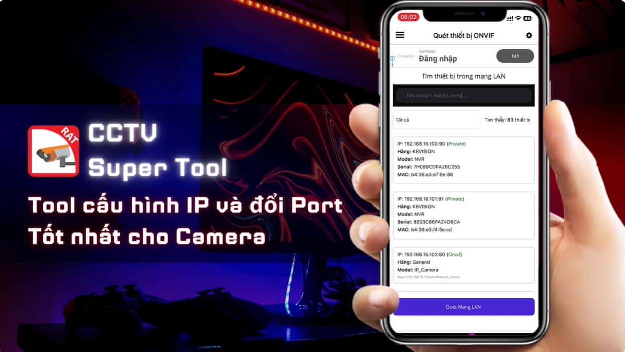 CCTV Super Tool – Cấu hình đổi IP và Port tốt nhất trên điện thoại