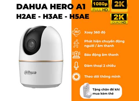 Camera WiFi Dahua DH-H5AE Xoay 360, Đàm thoại 2 chiều