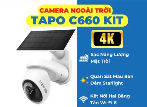 Camera PIN Ngoài Trời Tapo TP-Link C660 KIT/ C400 KIT