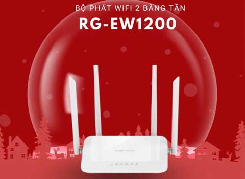 Phát WiFi Ruijie RG-EW1200 (DUAL-BAND AC1200 MU-MIMO HỖ TRỢ MESH)