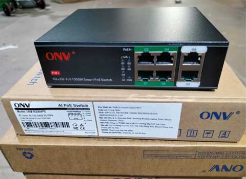 Switch POE ONV 4 Cổng + 2 Uplink