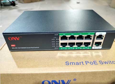 Switch POE ONV 8 Cổng + 2 Uplink