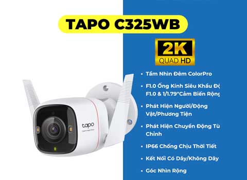 Camera Ngoài Trời TP-Link Tapo C325WB / C320WS / C310 Đàm Thoại 2 Chiều