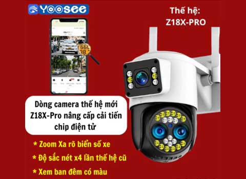 Camera YOOSEE ngoài trời Q26DHB Zoom xa 16MPX rõ nét Camera 3 Mắt